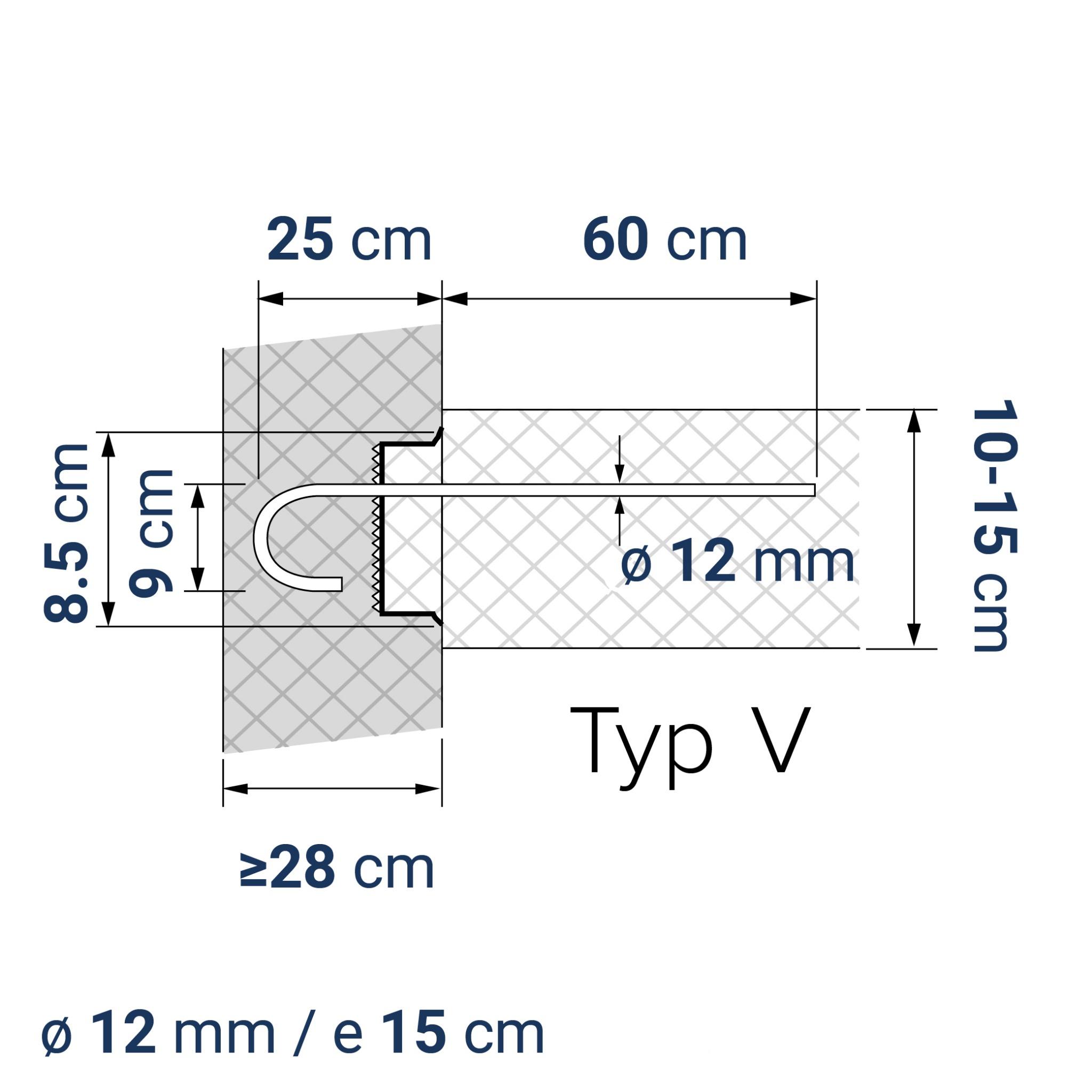 A400100041 7640344578129 BE-BOX® Bewehrungsbox Position 4a | V-09-12/15-h25-lb60 | 80 cm | 4.16 kg/m