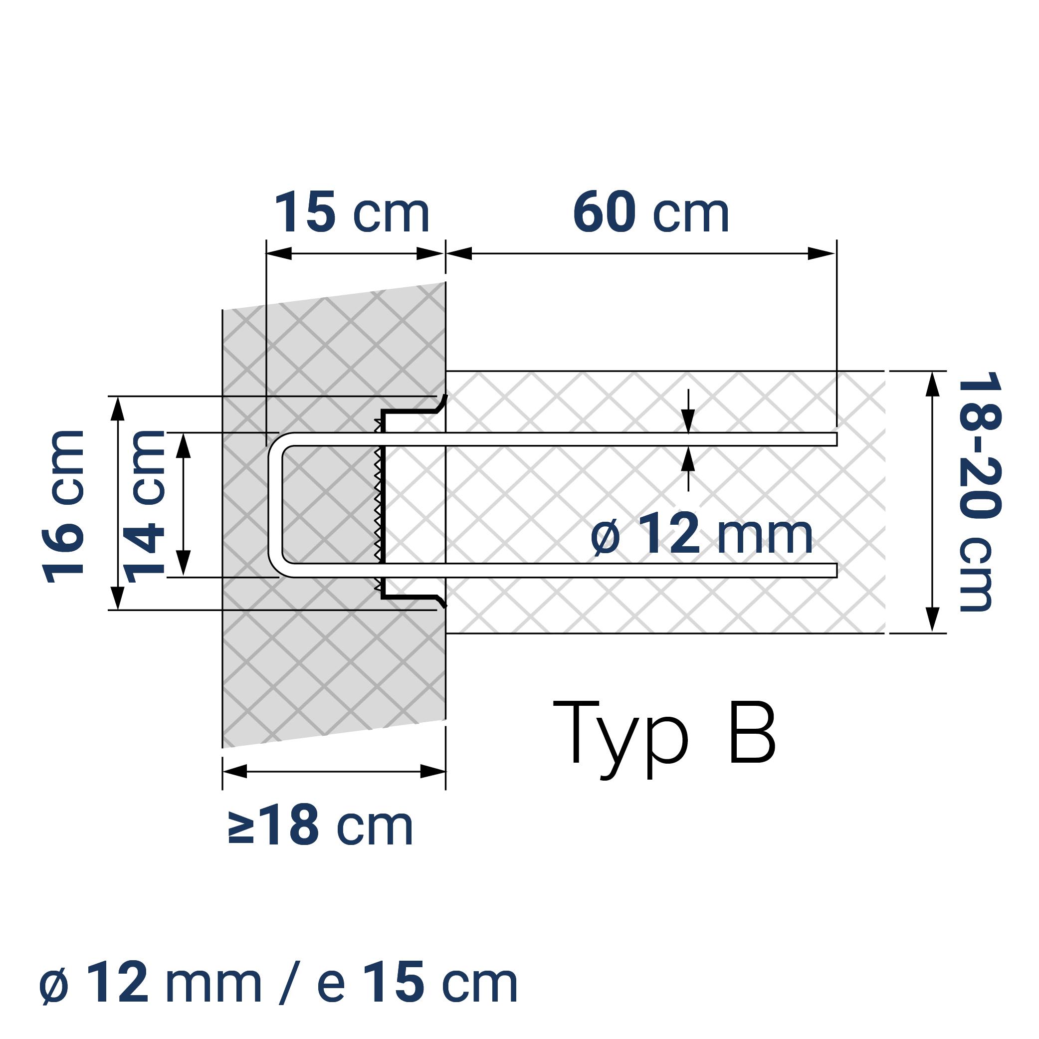A400110166 7640425413394 BE-BOX® Bewehrungsbox Position Q / L 166 | B-14-12/15-h15-lb60 | 125 cm | 10.4 kg/m