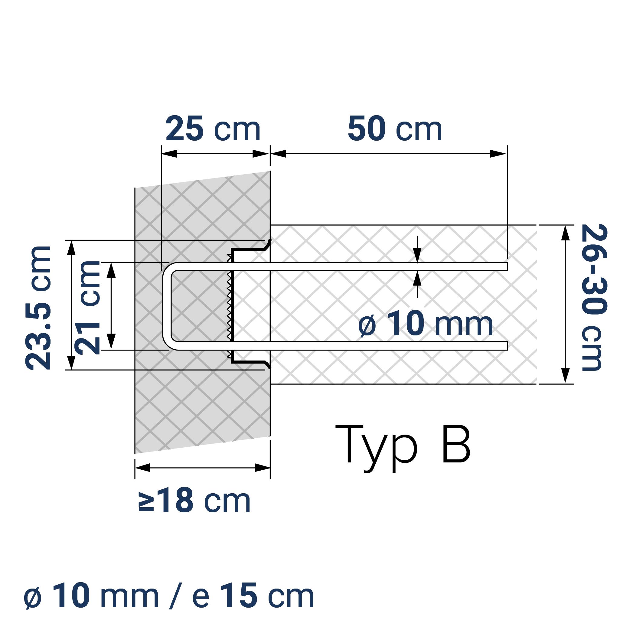 A400110241 7640425413462 BE-BOX® Bewehrungsbox Position Q / L 241 | B-21-10/15-h25-lb50 | 125 cm | 9.20 kg/m
